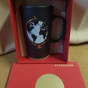 Starbucks Globe world black mug